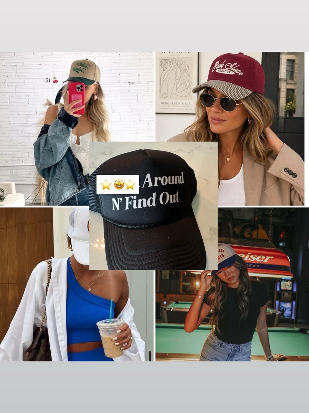 N' Find Out Black Trucker Hat - Casual Women's Cap